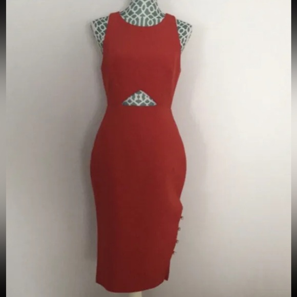 BCBGMAXAZRIA Sleeveless Lace-Up Sheath Dress NWT/NEW with defect - Picture 3 of 5